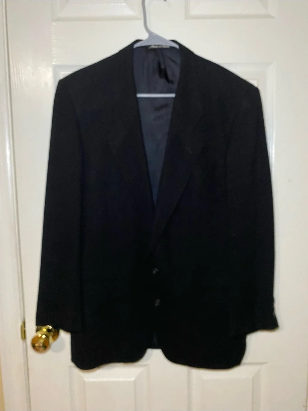 Black Men's Two-Button Single-Breasted Blazer